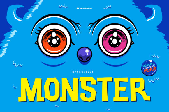 Blue Monster: A Joyful Display Font for Crafters and Product Creators