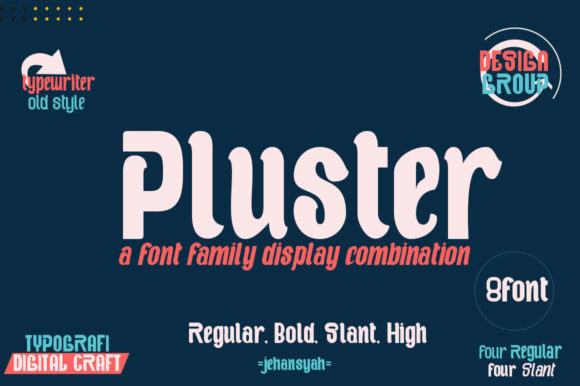 Pluster: The Bold Display Font That Makes Your Craft Products Pop