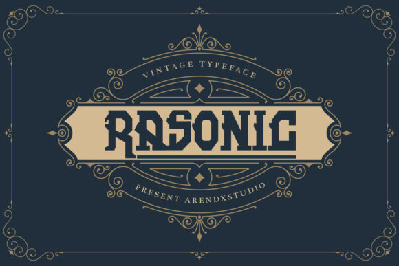 Rasonic Font: A Vintage Display Typeface for Classic Web Design
