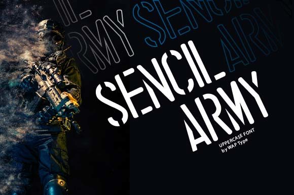 Stencil Army: A Bold Display Font for Web Design